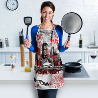 Personalized Chicago City Skyline Apron Urban Graffiti - Cloud Gate - Windy City Typography