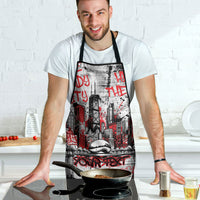 Personalized Chicago City Skyline Apron Urban Graffiti - Cloud Gate - Windy City Typography
