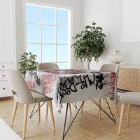 Personalized Chicago City Skyline Tablecloth Urban Graffiti - Cloud Gate - Windy City Typography