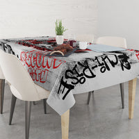 Personalized Chicago City Skyline Tablecloth Urban Graffiti - Cloud Gate - Windy City Typography