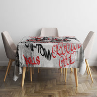 Personalized Chicago City Skyline Tablecloth Urban Graffiti - Cloud Gate - Windy City Typography