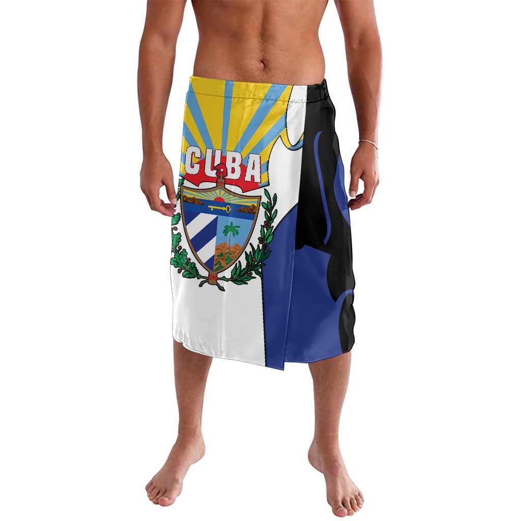 Cuba Coat of Arms Lavalava Colorful Cuban Flag Shield with Red Yellow Blue Patriotic Design - Wonder Print Shop