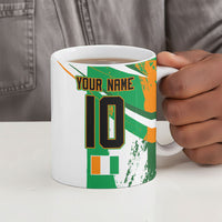 Personalized Ivory Coast Football Ceramic Mug African Elephant Trophy