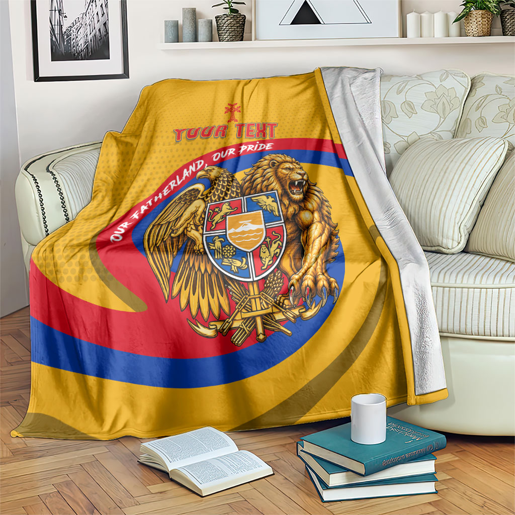 Personalized Armenia Coat Of Arms Blanket Armenian Flag Map And Patriotic Eagle Lion