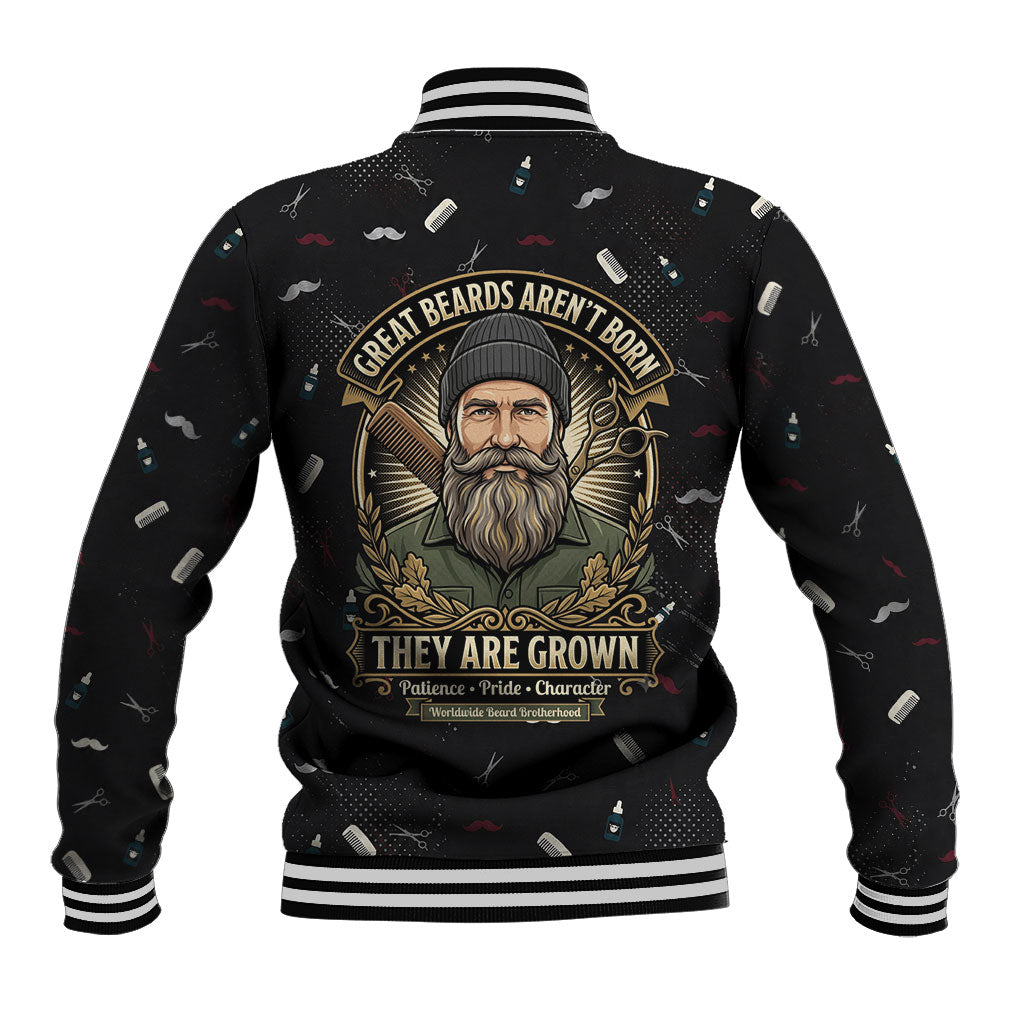 The Beard Society Baseball Jacket Vintage Barber Great Beards Grown With Pride