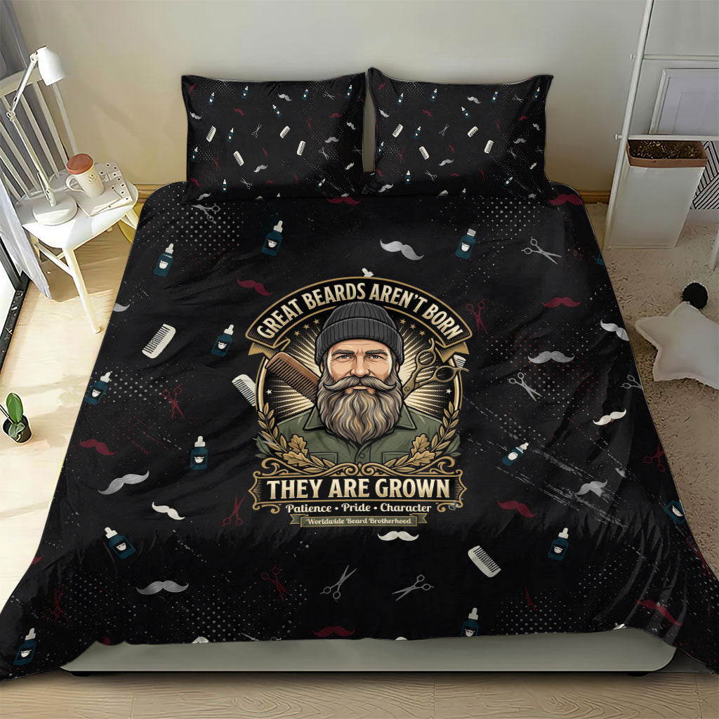 The Beard Society Bedding Set Vintage Barber Great Beards Grown With Pride
