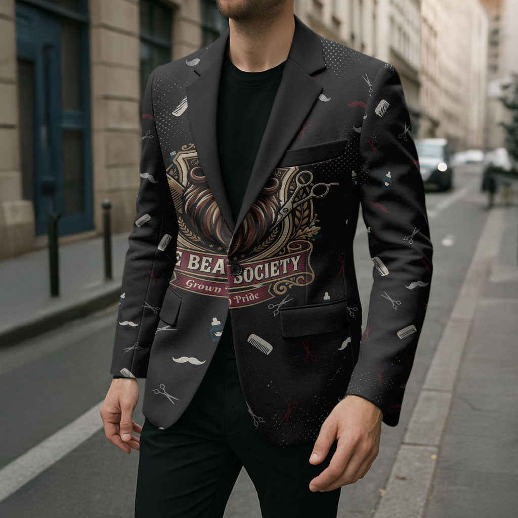 The Beard Society Blazer Vintage Barber Great Beards Grown With Pride