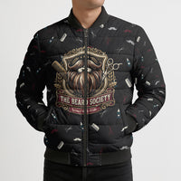 The Beard Society Bomber Puffer Jacket Vintage Barber Great Beards Grown With Pride