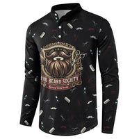 The Beard Society Button Sweatshirt Vintage Barber Great Beards Grown With Pride