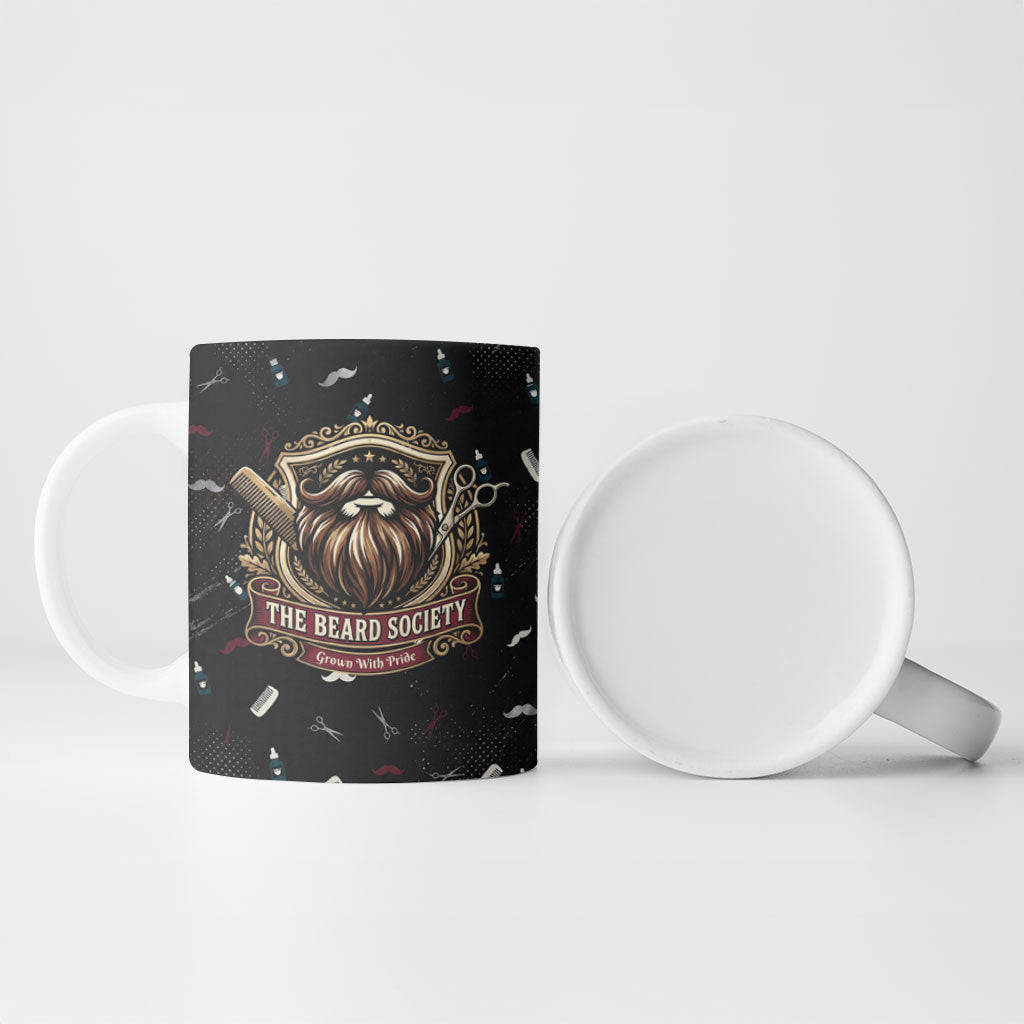 The Beard Society Ceramic Mug Vintage Barber Great Beards Grown With Pride
