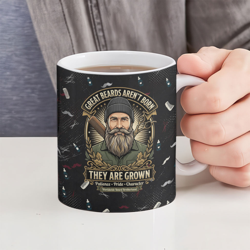 The Beard Society Ceramic Mug Vintage Barber Great Beards Grown With Pride