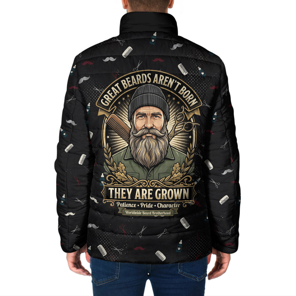 The Beard Society Padded Jacket Vintage Barber Great Beards Grown With Pride