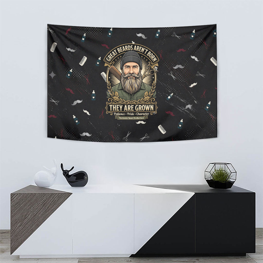 The Beard Society Tapestry Vintage Barber Great Beards Grown With Pride