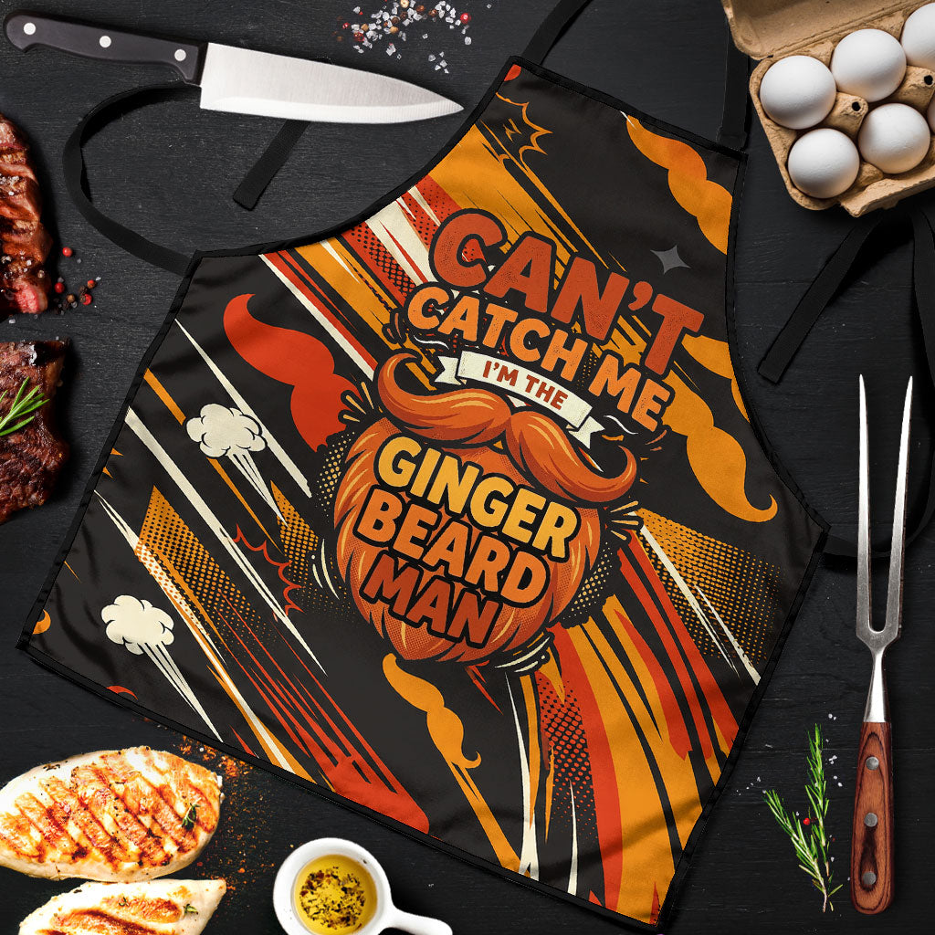 World Beard Day Apron Ginger Beard Man Pride - Retro Comic