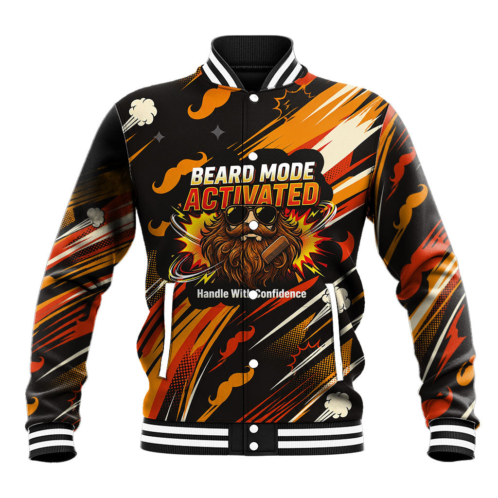 World Beard Day Baseball Jacket Ginger Beard Man Pride - Retro Comic
