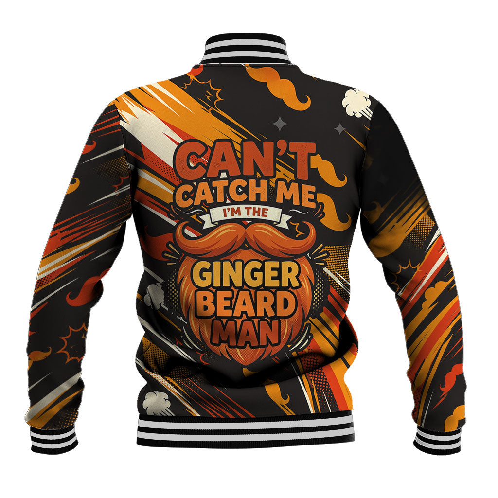 World Beard Day Baseball Jacket Ginger Beard Man Pride - Retro Comic