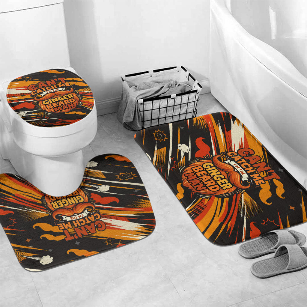 World Beard Day Bathroom Set Ginger Beard Man Pride - Retro Comic