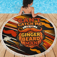 World Beard Day Beach Blanket Ginger Beard Man Pride - Retro Comic