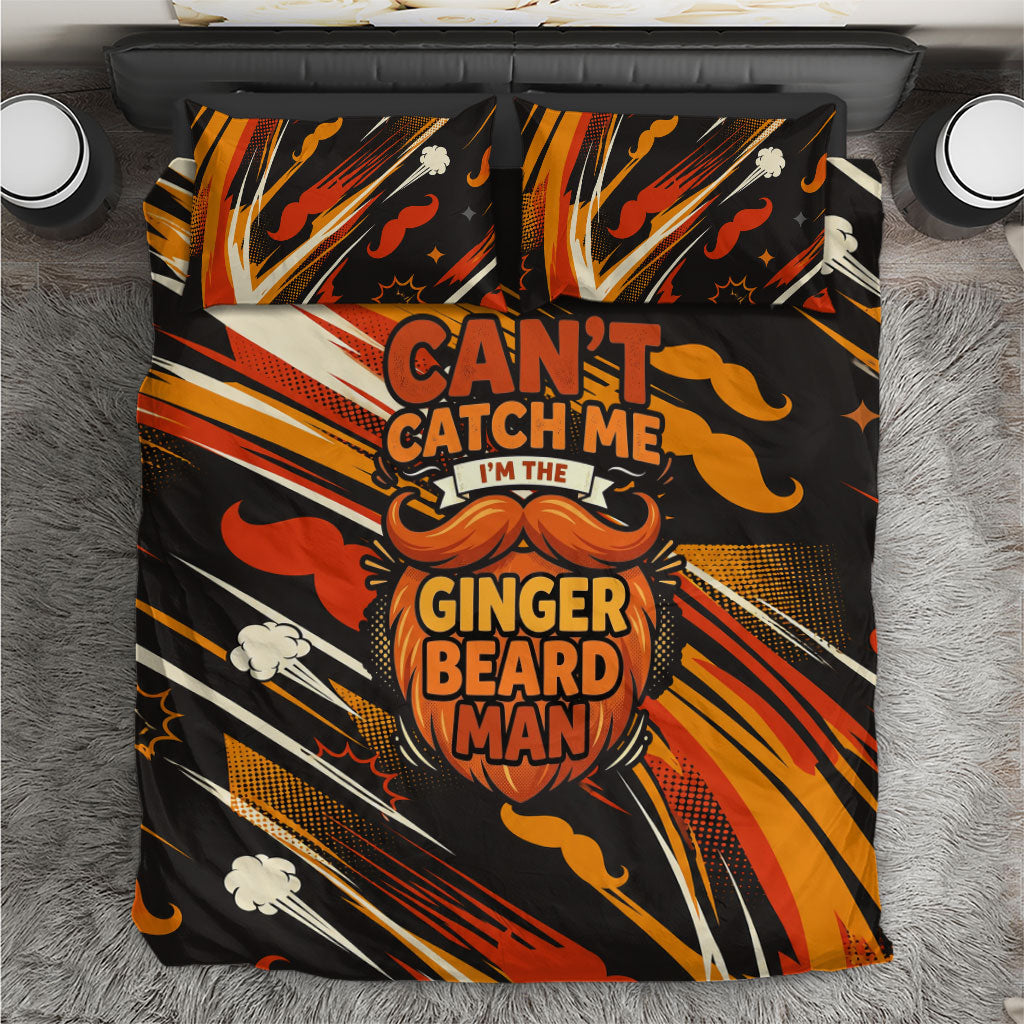 World Beard Day Bedding Set Ginger Beard Man Pride - Retro Comic