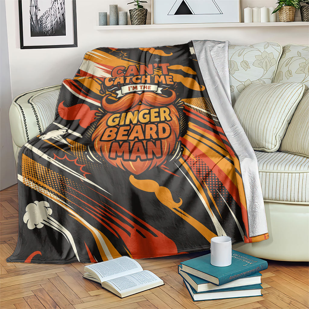 World Beard Day Blanket Ginger Beard Man Pride - Retro Comic