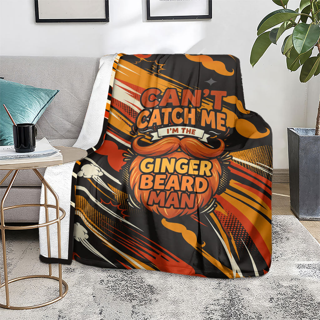 World Beard Day Blanket Ginger Beard Man Pride - Retro Comic