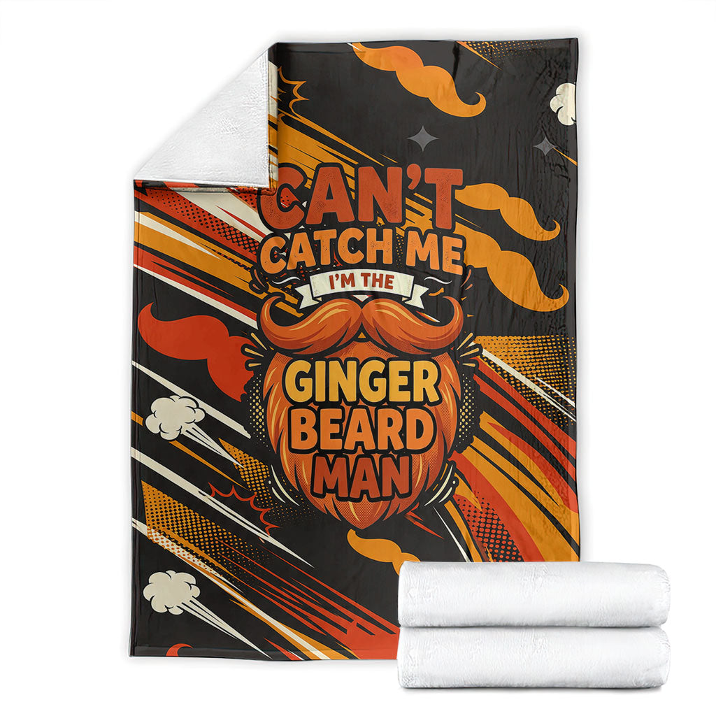 World Beard Day Blanket Ginger Beard Man Pride - Retro Comic