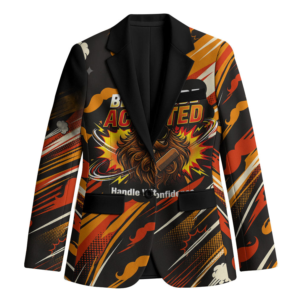 World Beard Day Blazer Ginger Beard Man Pride - Retro Comic