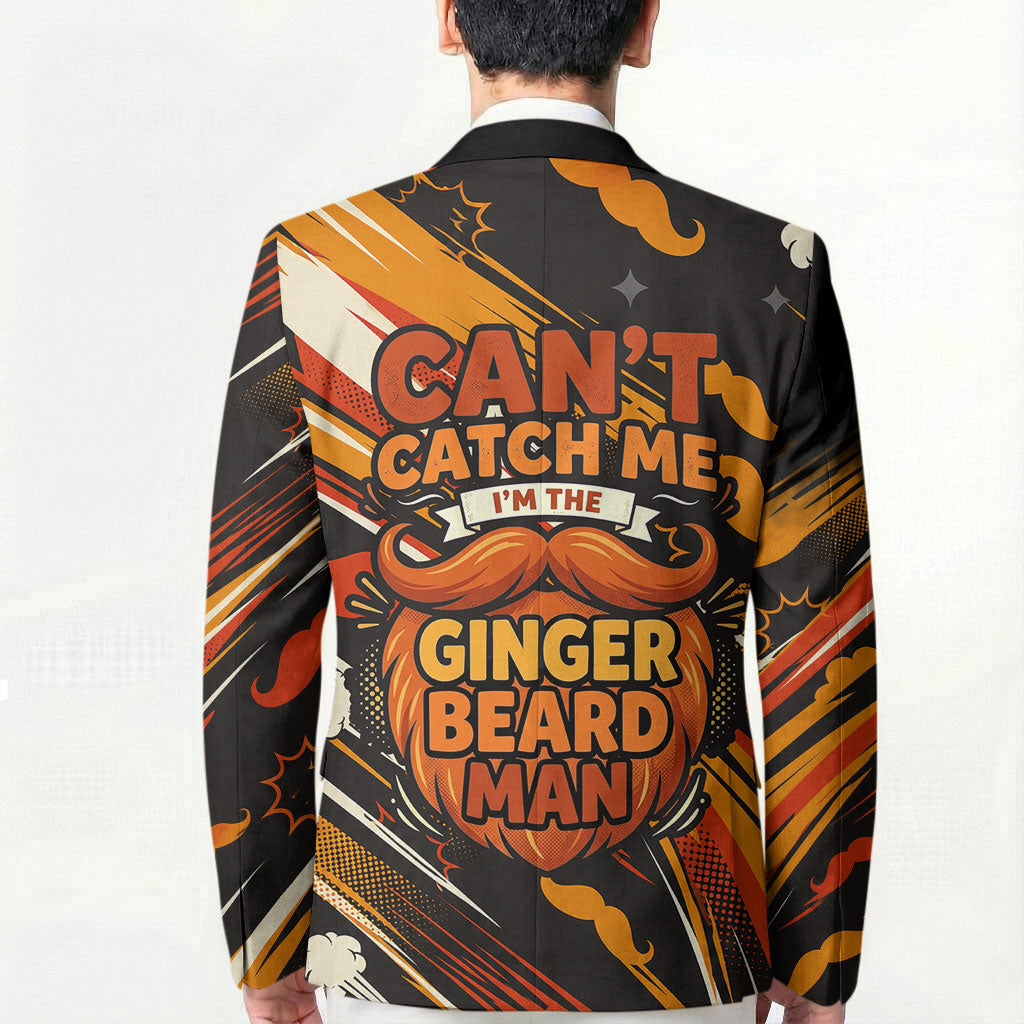World Beard Day Blazer Ginger Beard Man Pride - Retro Comic