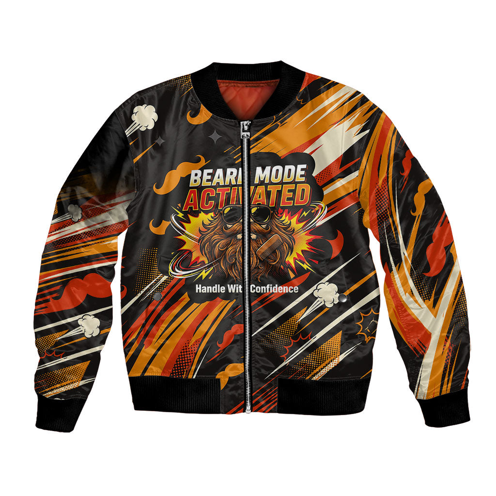 World Beard Day Bomber Jacket Ginger Beard Man Pride - Retro Comic