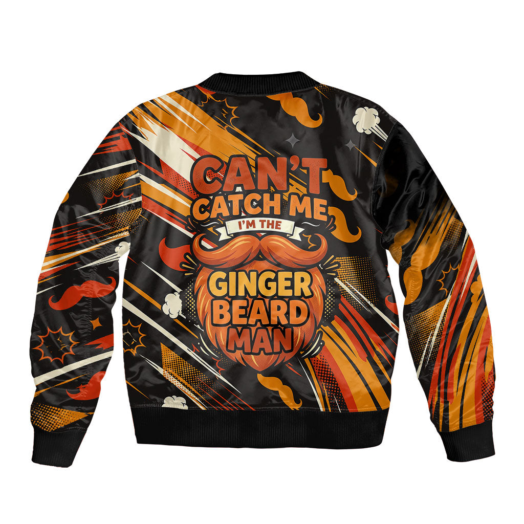 World Beard Day Bomber Jacket Ginger Beard Man Pride - Retro Comic