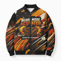 World Beard Day Bomber Puffer Jacket Ginger Beard Man Pride - Retro Comic