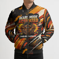 World Beard Day Bomber Puffer Jacket Ginger Beard Man Pride - Retro Comic