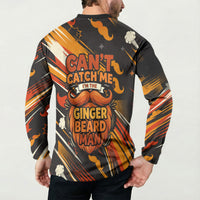 World Beard Day Button Sweatshirt Ginger Beard Man Pride - Retro Comic