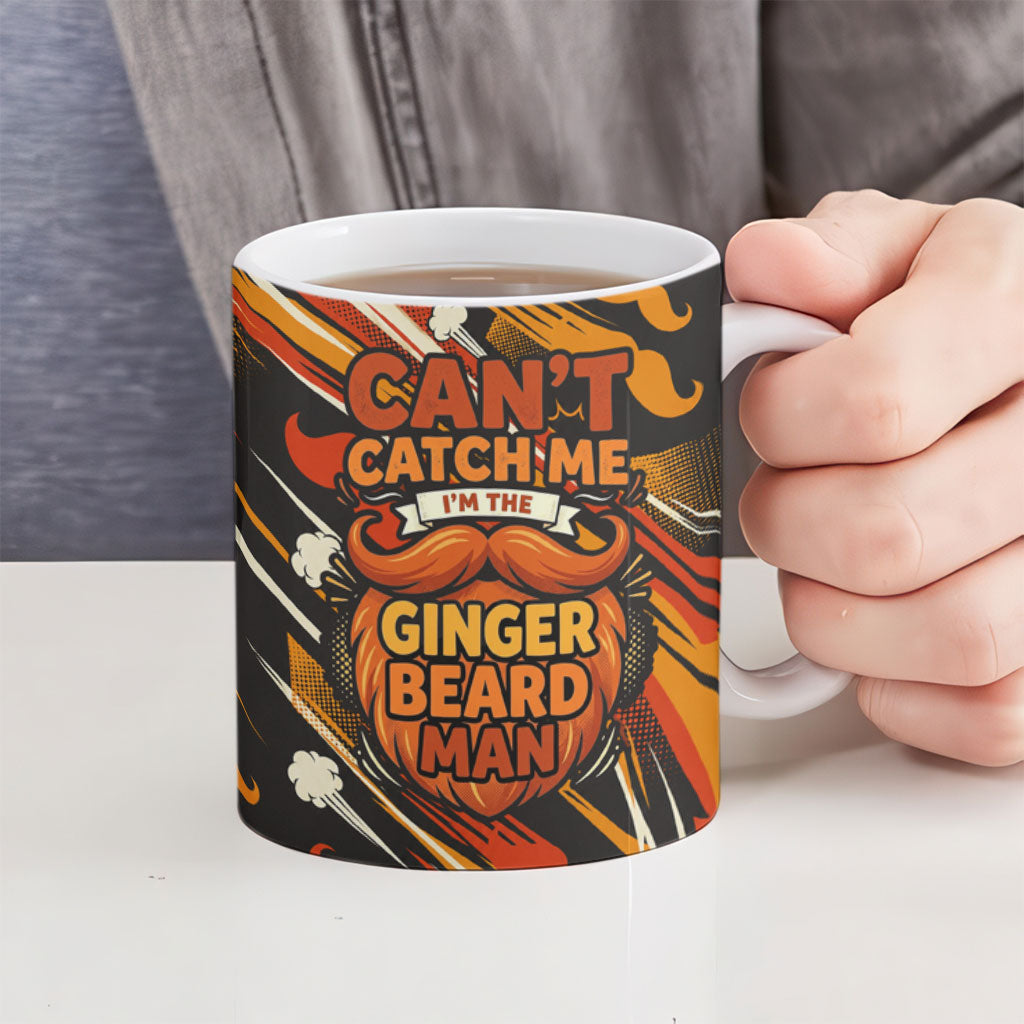 World Beard Day Ceramic Mug Ginger Beard Man Pride - Retro Comic
