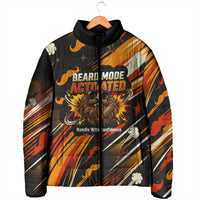 World Beard Day Padded Jacket Ginger Beard Man Pride - Retro Comic
