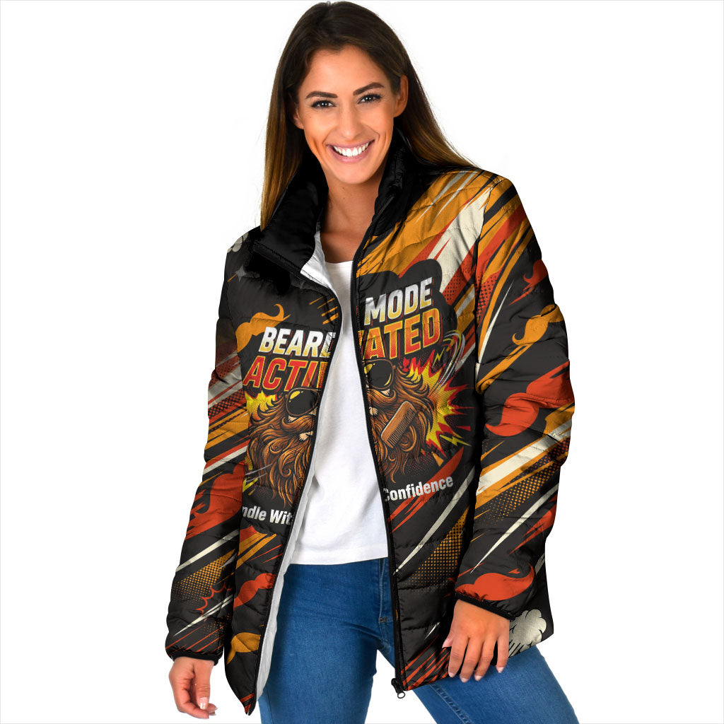 World Beard Day Padded Jacket Ginger Beard Man Pride - Retro Comic