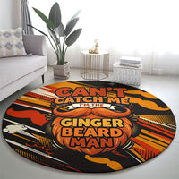 World Beard Day Round Carpet Ginger Beard Man Pride - Retro Comic