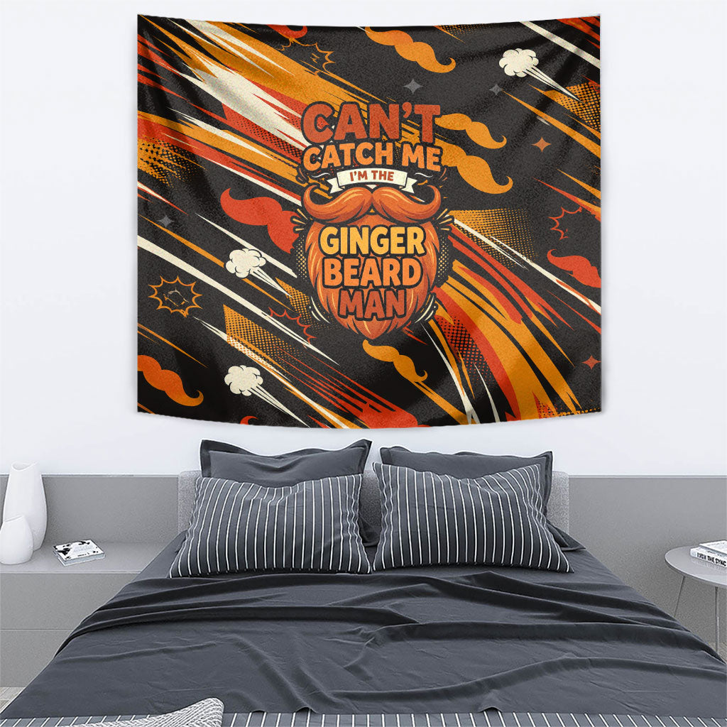 World Beard Day Tapestry Ginger Beard Man Pride - Retro Comic