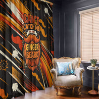 World Beard Day Window Curtain Ginger Beard Man Pride - Retro Comic