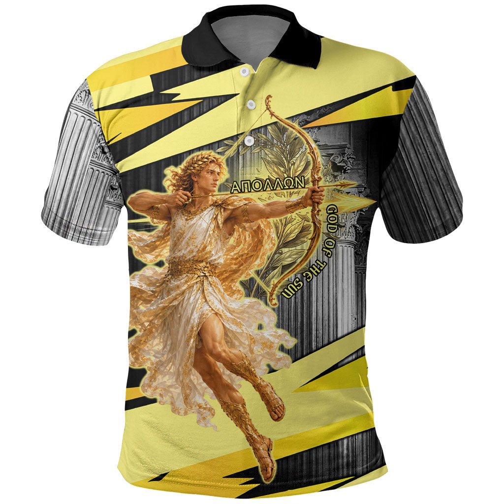 Apollo God Of The Sun Polo Shirt Ancient Greek Mythology Chariot Archer Art