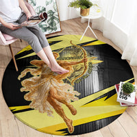 Apollo God Of The Sun Round Carpet Ancient Greek Mythology Chariot Archer Art