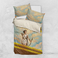 Artemis Greek Goddess Of The Hunt Bedding Set Ancient Greece Mythology Art Gold And Brown