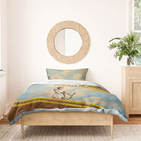 Artemis Greek Goddess Of The Hunt Bedding Set Ancient Greece Mythology Art Gold And Brown