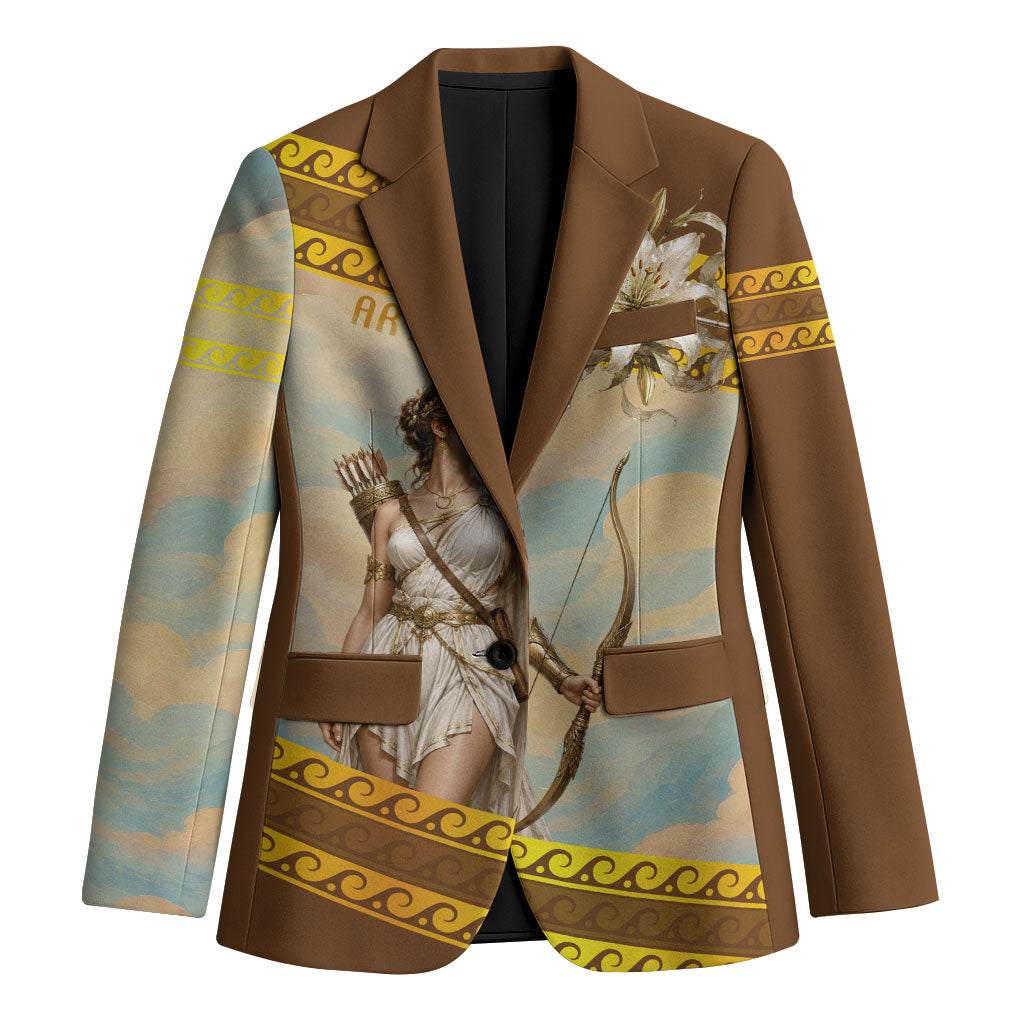 Artemis Greek Goddess Of The Hunt Blazer Ancient Greece Mythology Art Gold And Brown