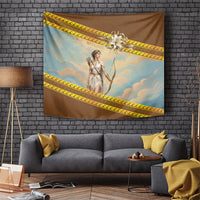 Artemis Greek Goddess Of The Hunt Tapestry Ancient Greece Mythology Art Gold And Brown