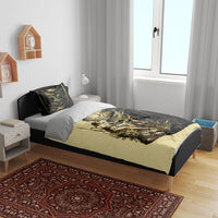 Artemis Greek Goddess Of The Hunt Bedding Set Ancient Mythology Art Gold Engraving