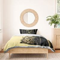 Artemis Greek Goddess Of The Hunt Bedding Set Ancient Mythology Art Gold Engraving