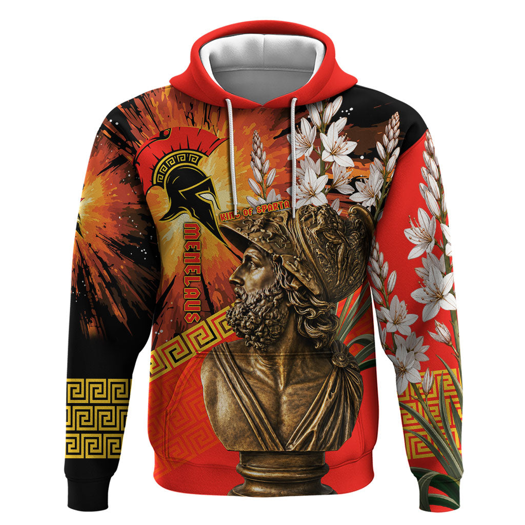 Menelaus King Of Sparta Hoodie Ancient Spartan Warrior Statue Art Trojan War Mythology