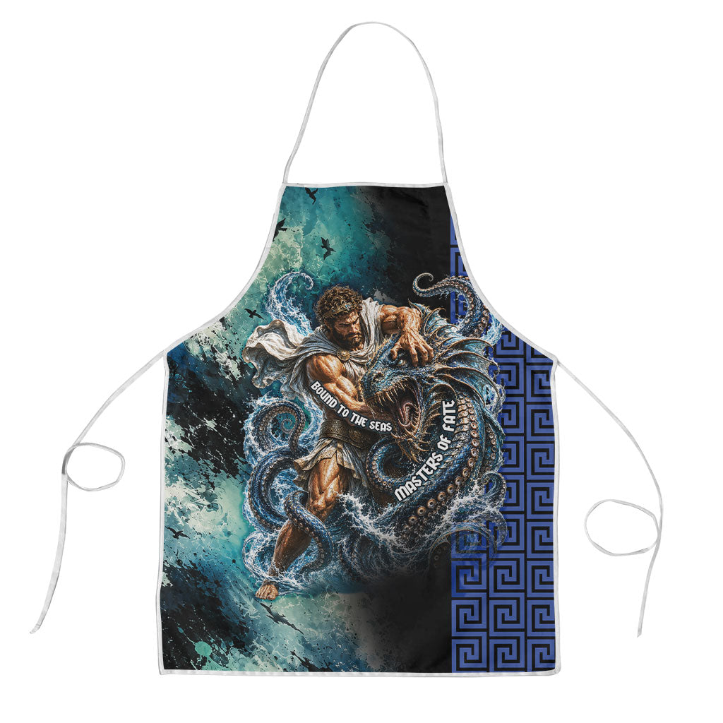 Menelaus Odyssey Of Egypt Apron Ancient Nautical Sea Monster Anchor Crown Graphic Art
