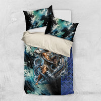 Menelaus Odyssey Of Egypt Bedding Set Ancient Nautical Sea Monster Anchor Crown Graphic Art